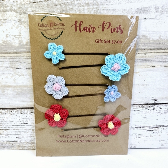 WHOLESALE- 10 sets of Crochet Hair Pins - Picture 1 of 10